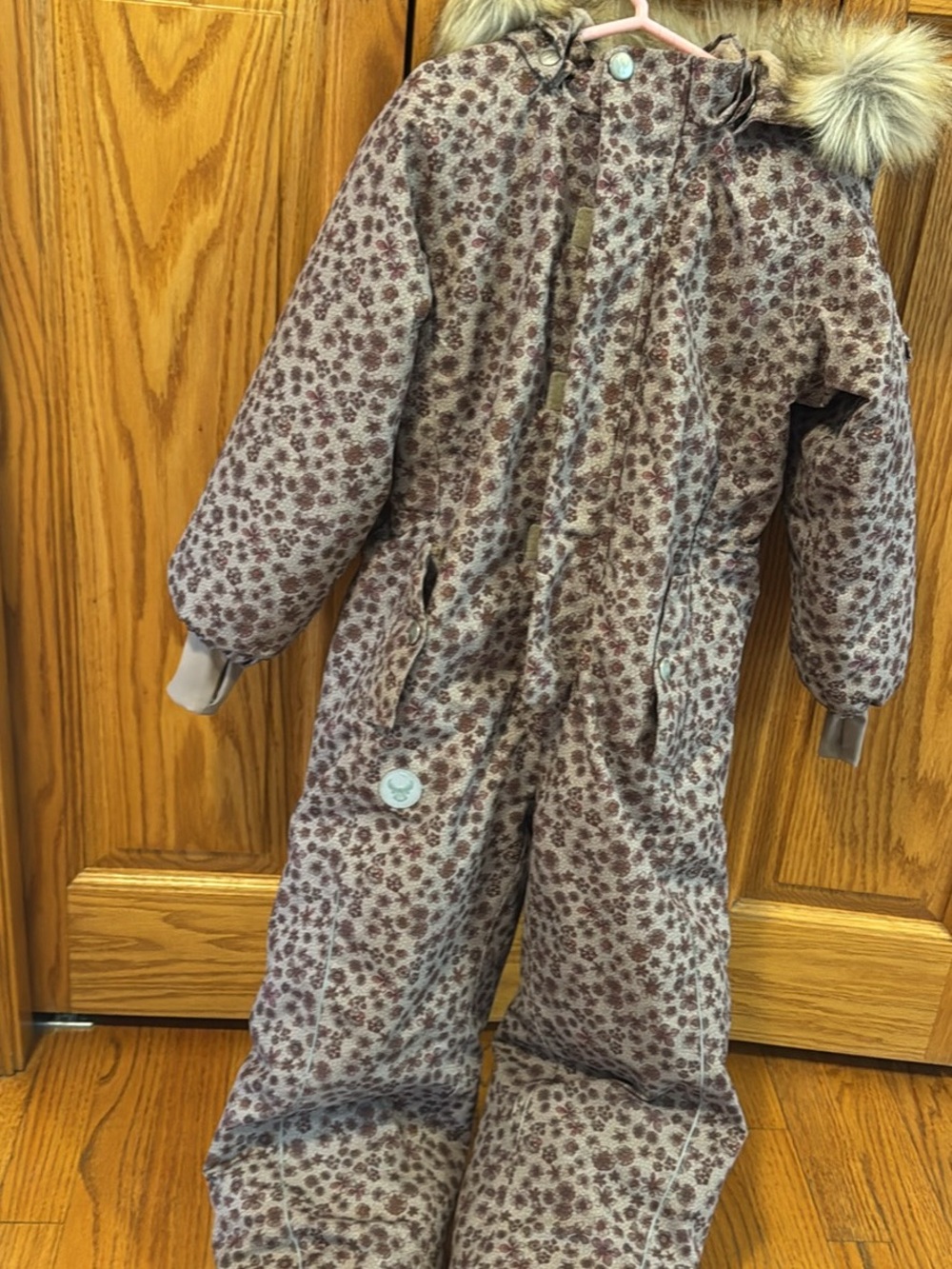 Girls Size 5 Hooded One-Piece winter snow suit